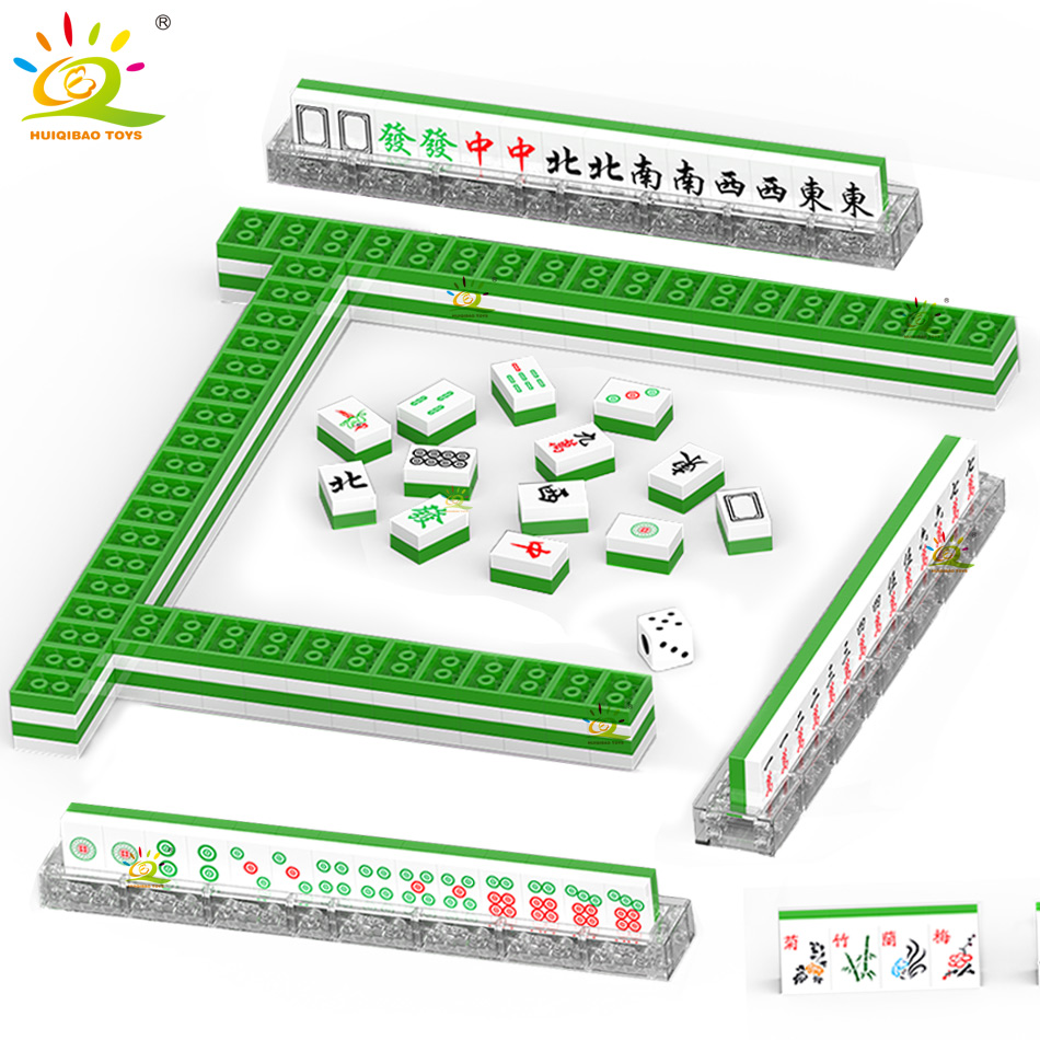 Lego Set City - HUIQIBAO 292PCS MOC Mahjong Model Micro