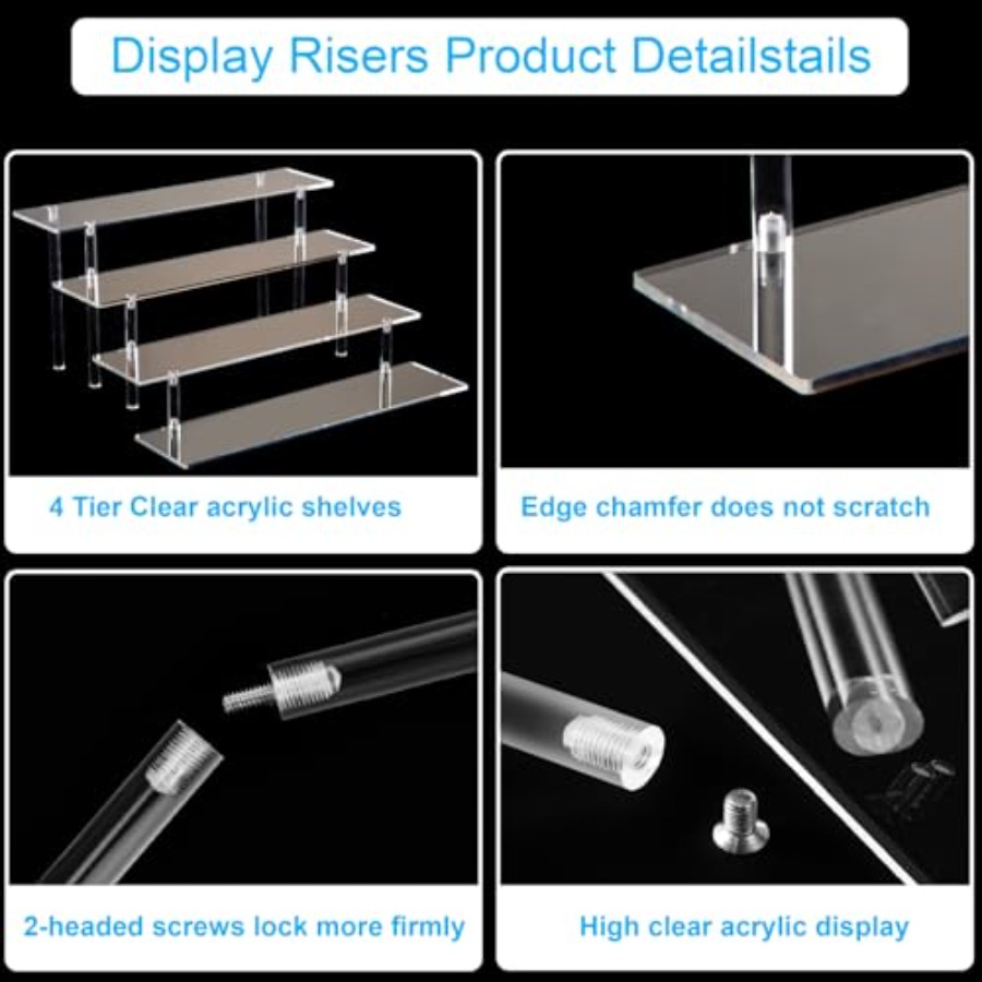 4 Tier Acrylic Perfume Organiz - Display Risers Set review and price