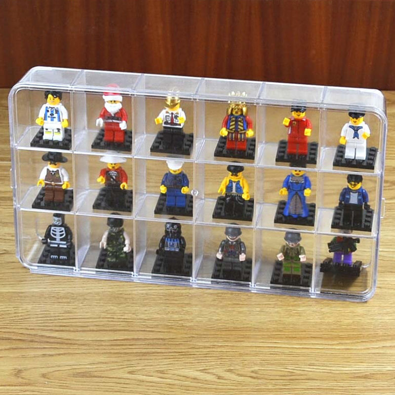 18 Grid Acrylic Display Box Fo - Lego Minifigure Holder review and price