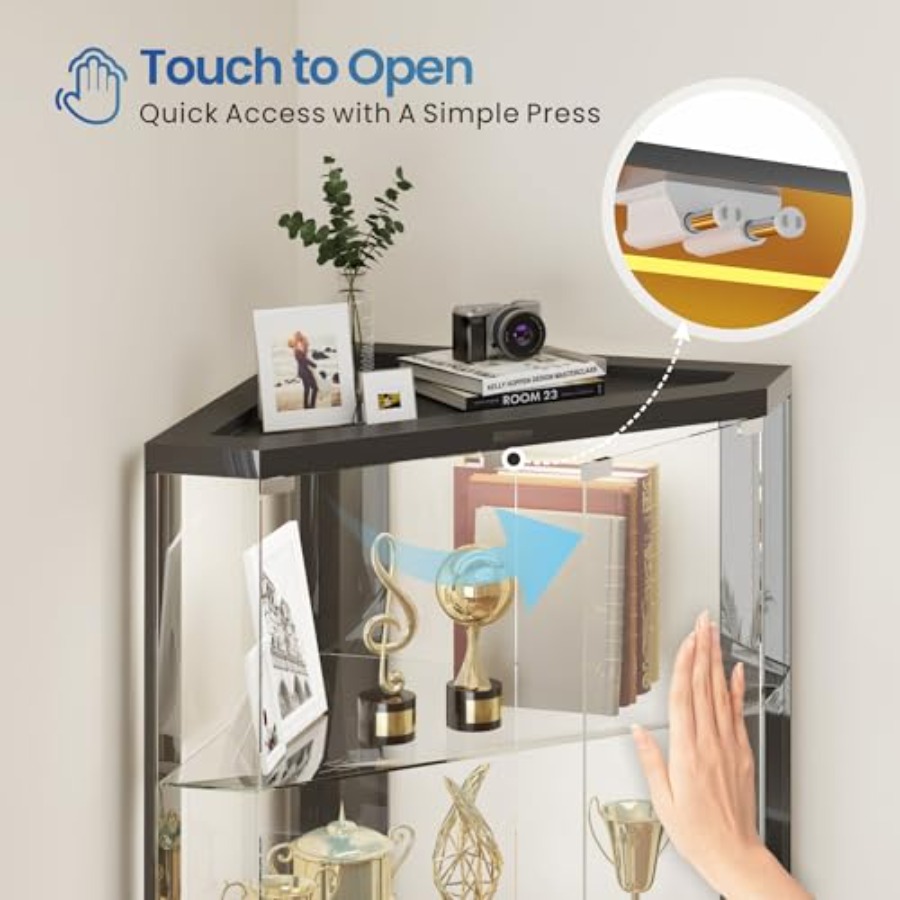 Corner Display Case with RGB L - Display Case Acrylic review and price