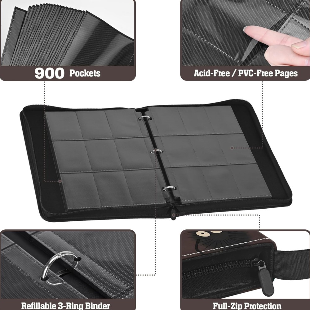 Card Binder 9 Pocket Double Si - Trading Card Binder review and price