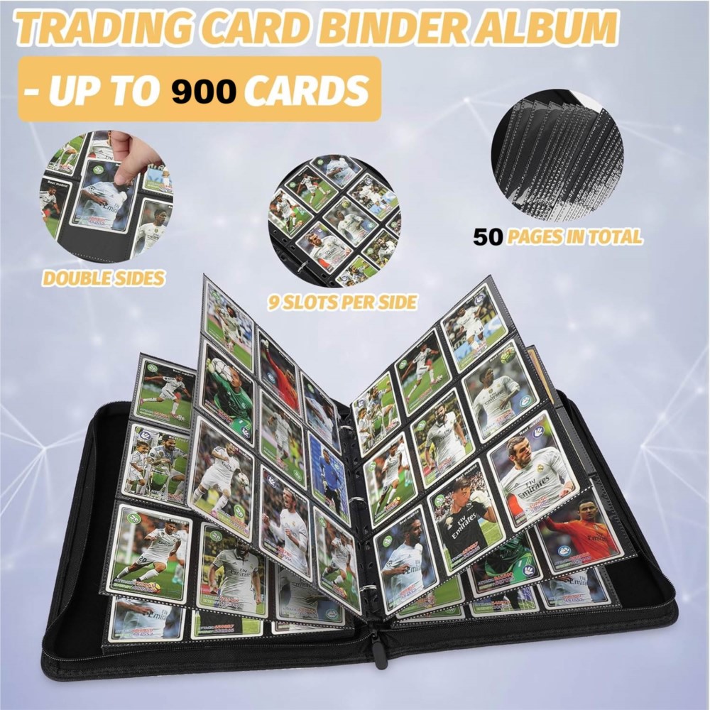 Card Binder 9 Pocket Double Si - Trading Card Binder review and price