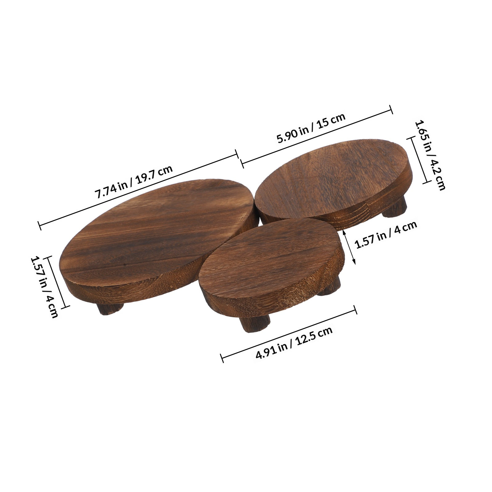 3Pcs Wooden Plant Stand Set Na - Display Risers Set review and price